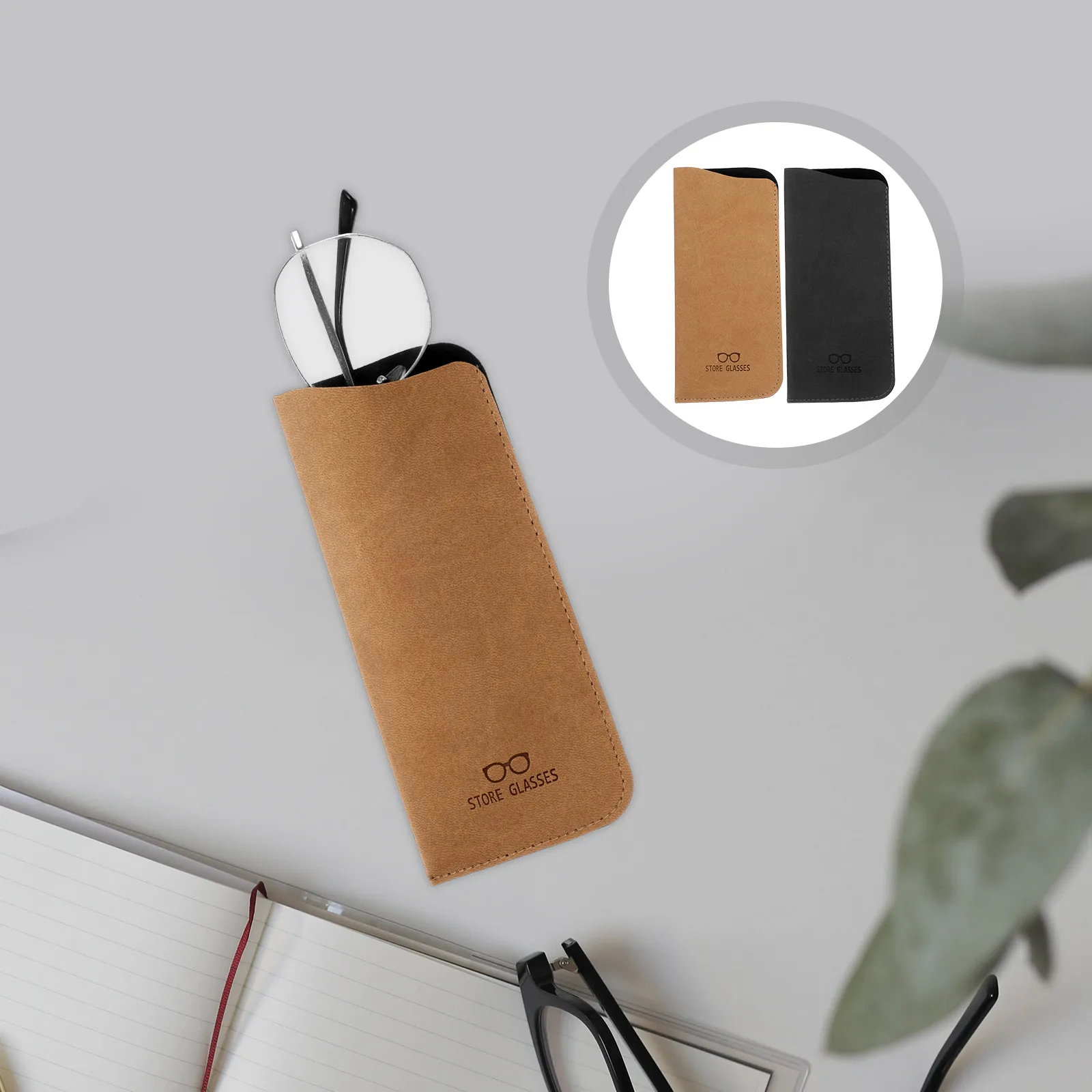 

2Pcs Soft Glasses Bag Eyeglass Sleeve Pouch Case Vintage Protective Storage Travel ClothEyewearCase ReadingGlassesCases