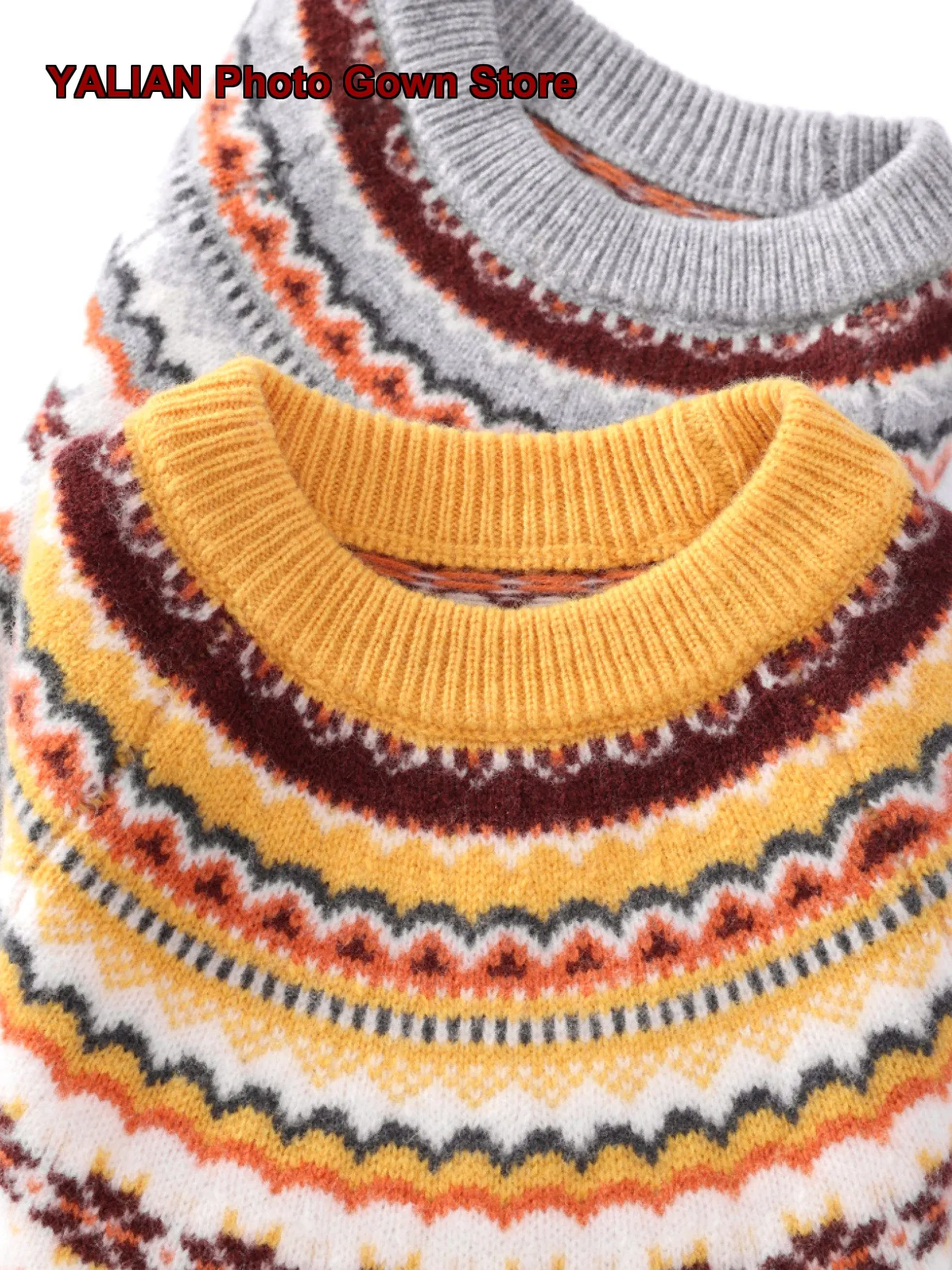 Girls Pullover Sweater Kids Autumn Winter Knit Top Round Neck Solid Color Thickened Warm Base Layer Top