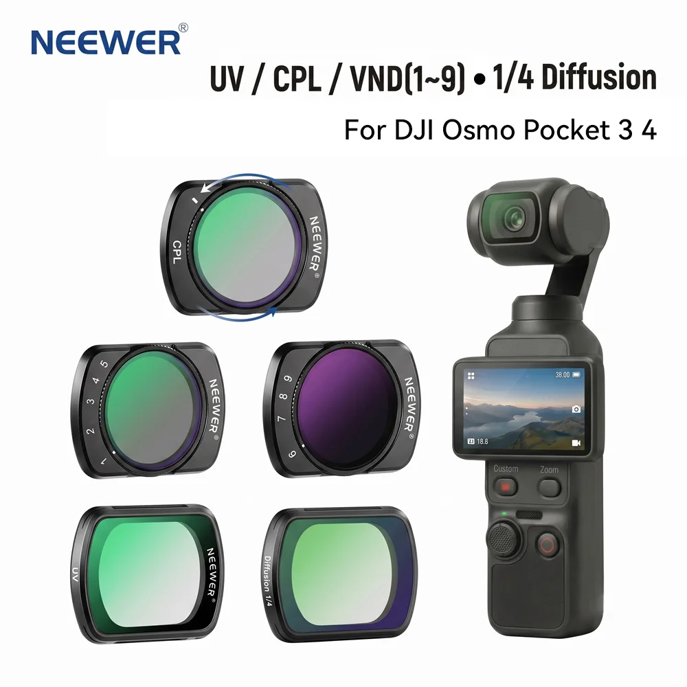 �y�Z�[�����zNeewer �J�����t�B���^�[�L�b�g 1/4 �\�t�g�f�B�t���[�W�����V�l�}�e�B�b�N�t�B���^�[ VND 1?9 �X�g�b�v�� ND UV �v���e�N�V���� & CPL �|�����C�U�[�Ή�