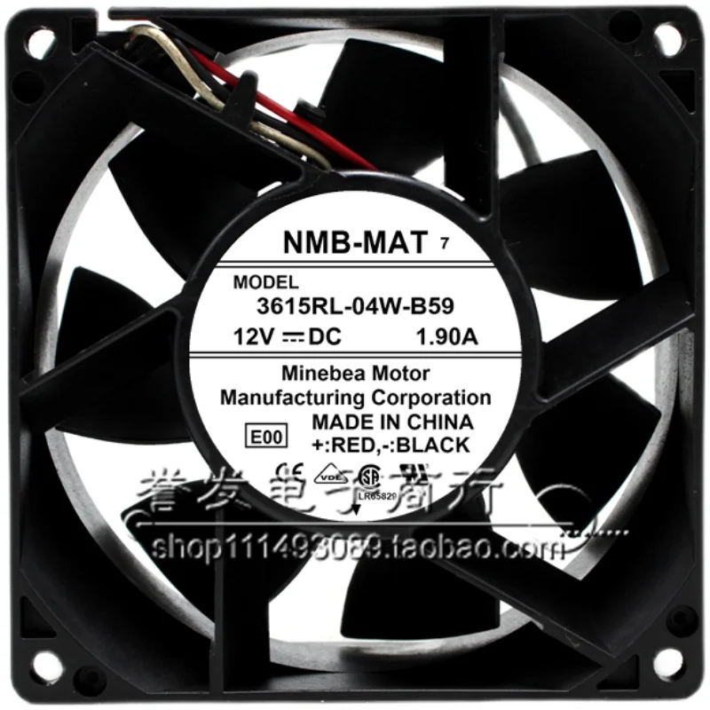 جديد الأصلي 3615RL-04W-B59 12V 1.9A 9038 90x90x38 مللي متر مروحة التبريد المبرد