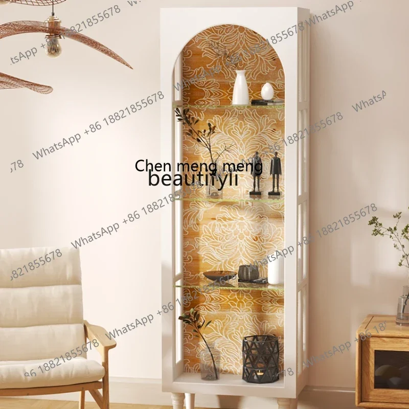 

New style Nordic Living Room Display Cabinet Solid Wood Storage Cabinet Bookcase Bedroom Locker Kitchen Sideboard Cabinet Shelf