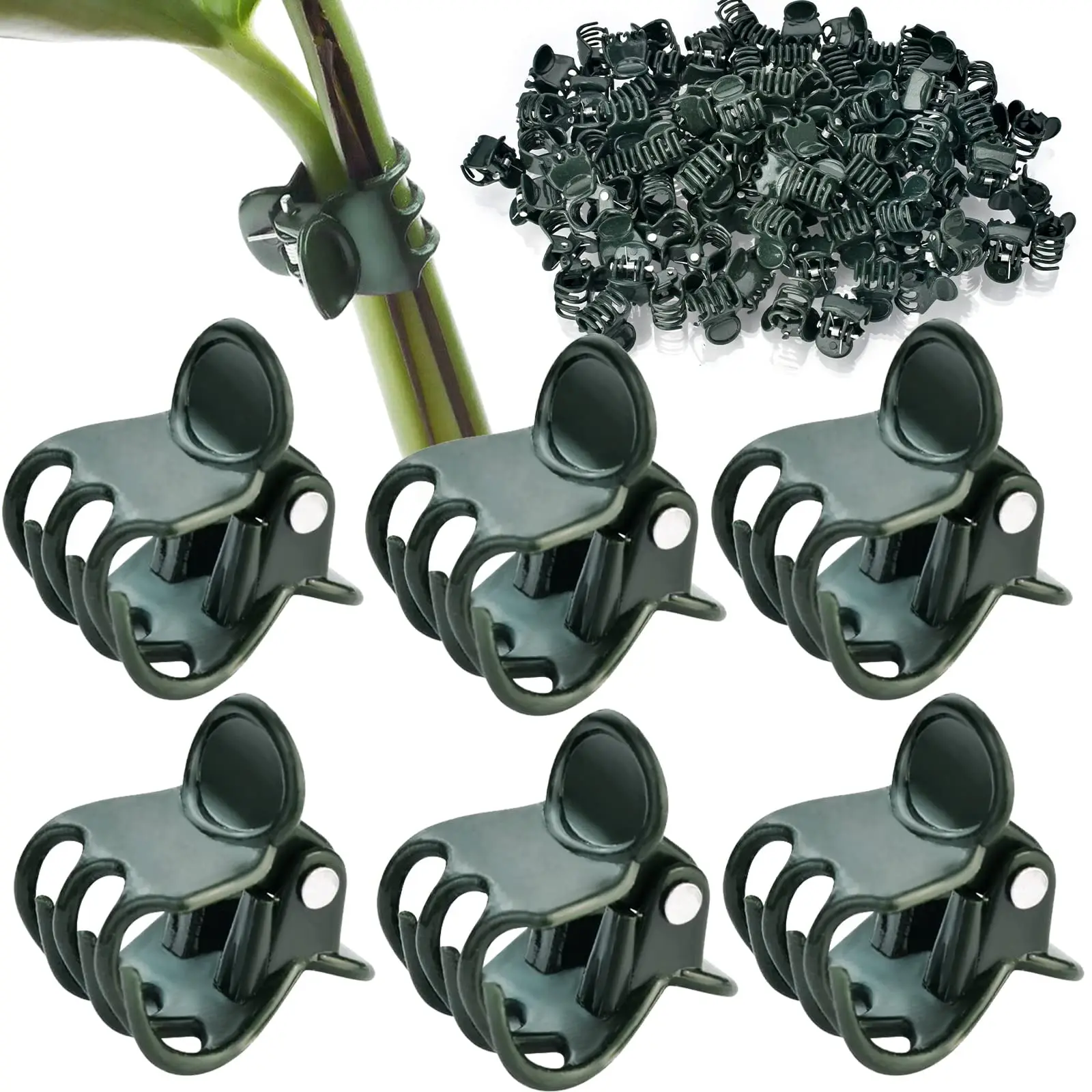 

100 Pcs Plant Clips Orchid Support Clips Flower Vine for Supporting Stems Vines Stalks Climbing Plant Grow Upright Garden Tool