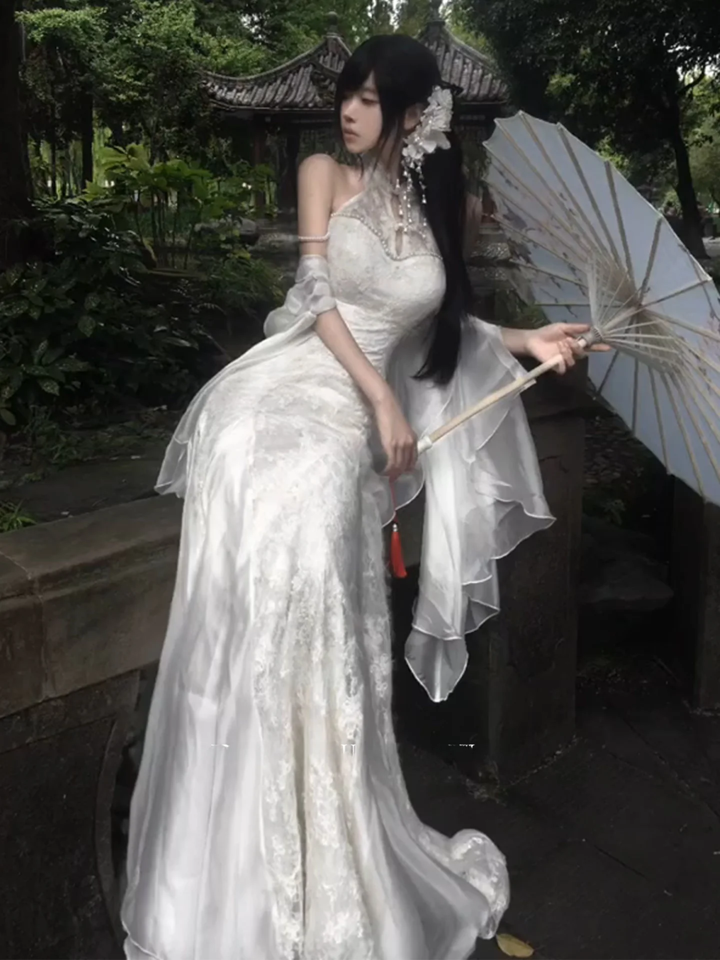 

Новый китайский комплект Sle, женский комплект с именем, крутая тяжелая вышивка, улучшенная длинная юбка, кардиган с запахом...