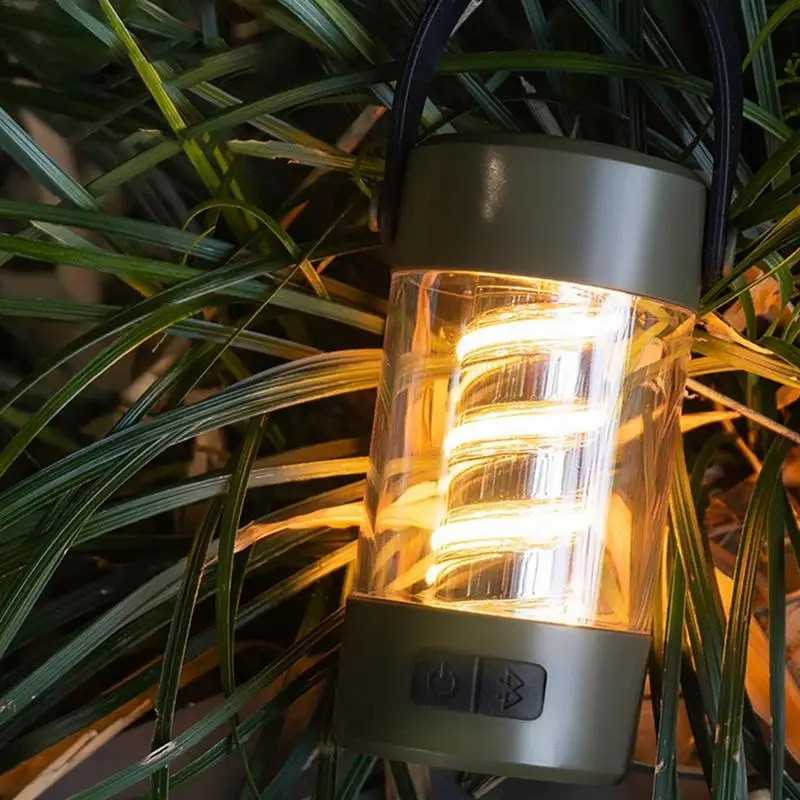 فانوس تخييم LED محمول قابل لإعادة الشحن ، مصباح يدوي ، فوانيس خارجية مع حامل ثلاثي القوائم ، عاكس ضوء سيليكون