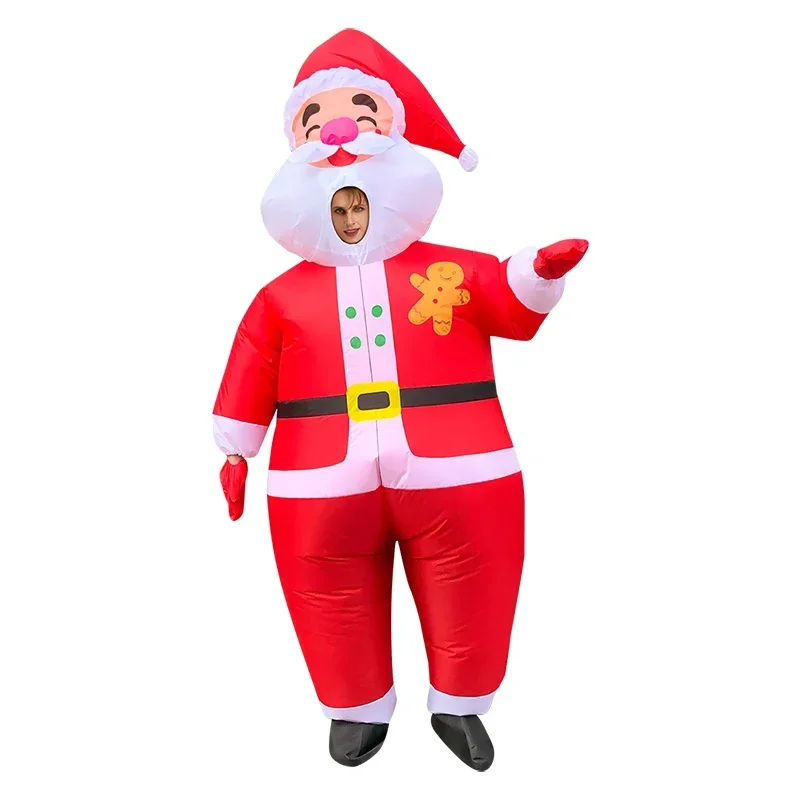 Costume Gonflable de Père Noël pour Adulte, Mascotte Rouge, Cosplay, ix, Homme