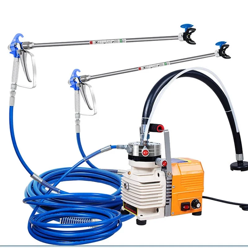 Electric High-pressure Airless Spraying Machine Adjustable Paint Coating Portable Double Gun Emulsion Paint Spraying Machine