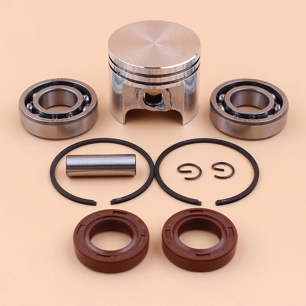 

37mm Piston Ping Rings Kit w/ Crank Bearing Oil Seal Kit For STIIHL 017 MS170 MS 170 Chainsaw Parts - 8mm pin