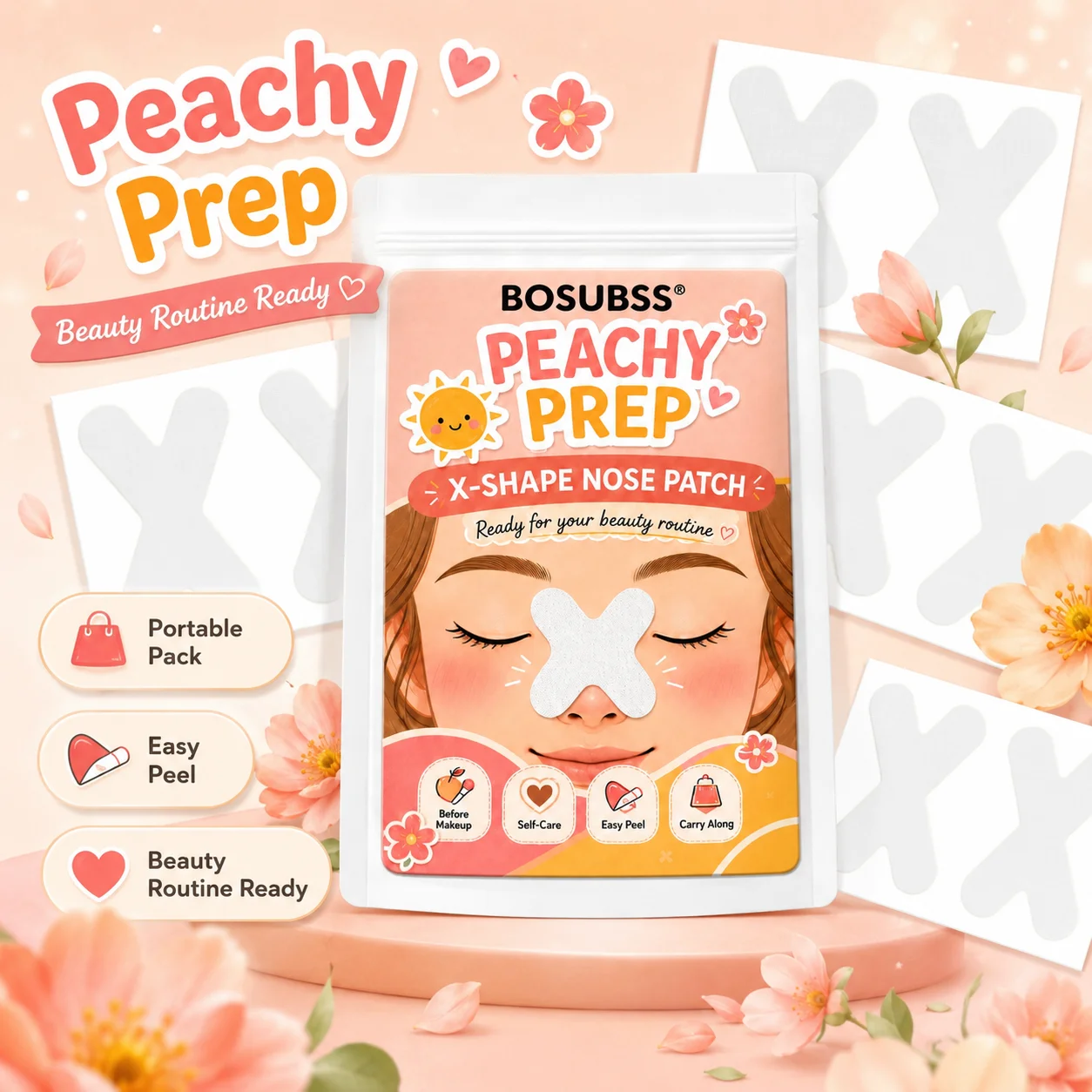 ชุดแผ่นแปะจมูกรูปตัว X 4/10 ชิ - X Beauty Makeup บทวิจารณ์และราคา