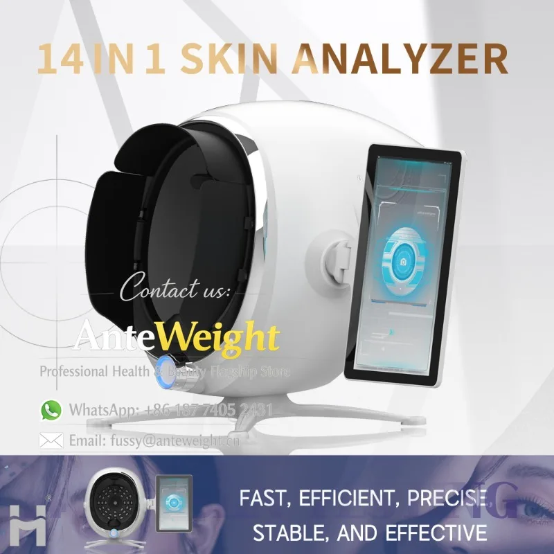 3D Skin Analyzer Facial Machine with Acne and Pigmentation Analysis for Commercial Use HM Max