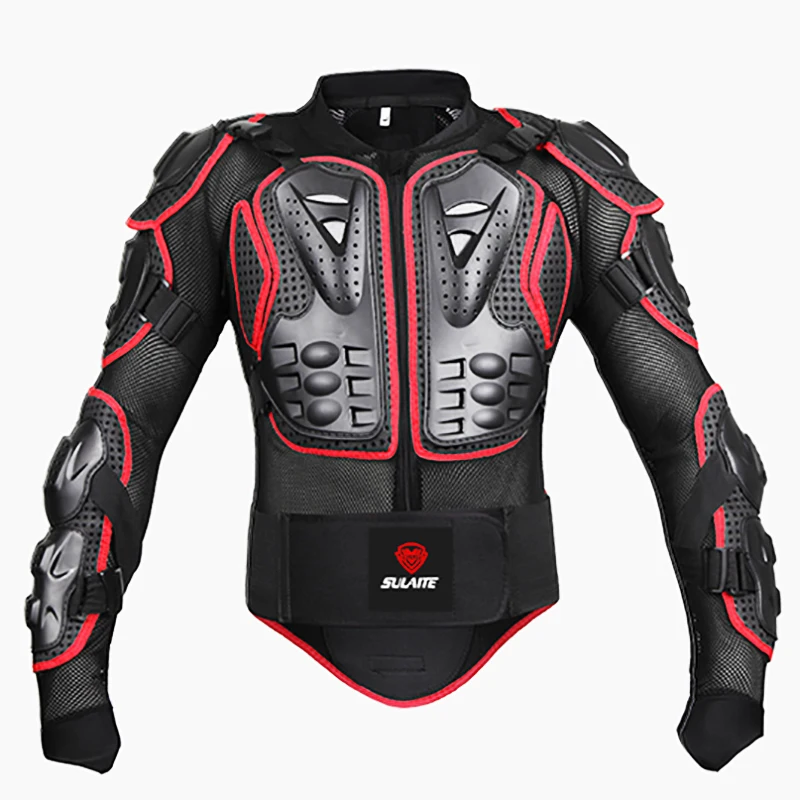 SULAITE 4XL Plus Size Off-Road Motorcycles Protective Gear Full Body Protector Jacket Moto Cross Back Armor Protection Motocross