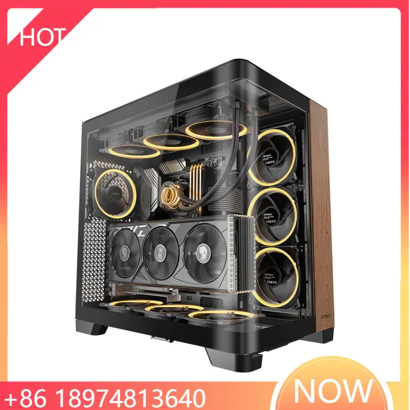

Antec C8 Curve Wood ATX Vertical Gaming Computer Case & Tower Aluminum Construction With Tempered Glass For PC/Desktop Gamers