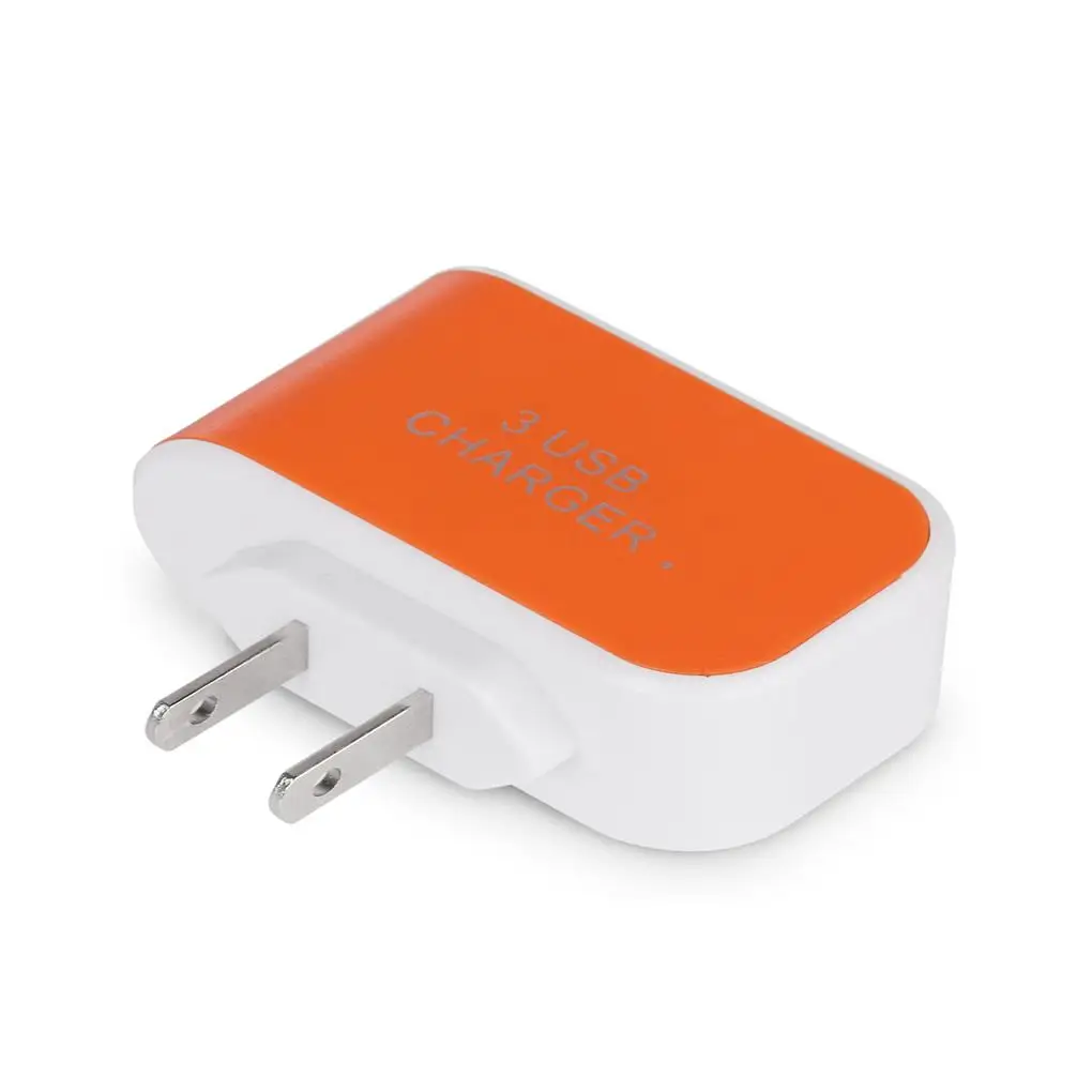 شاحن جداري LED متعدد الوظائف ، شواحن 3USB ، شاحن سفر ، AC-، V