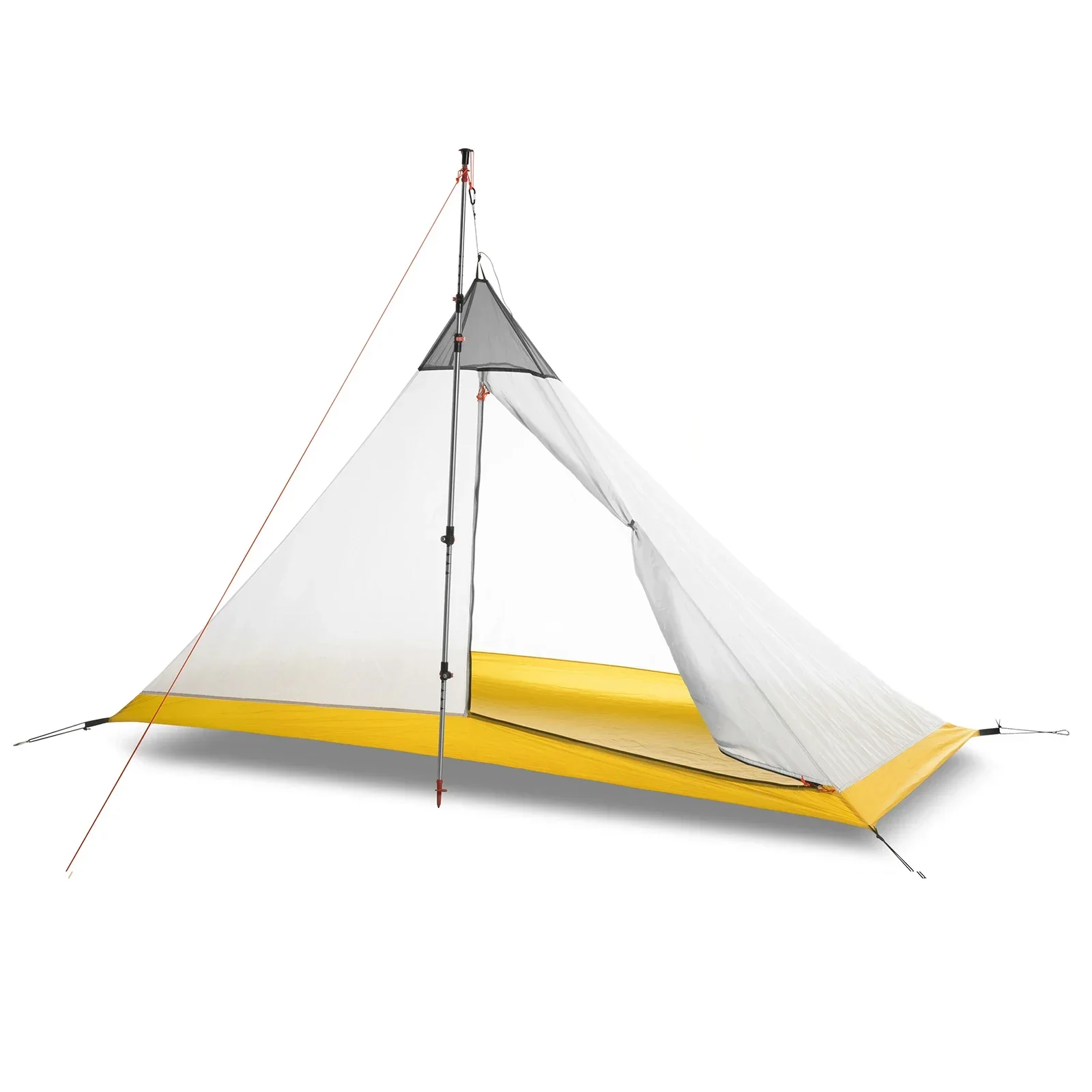 620g Ultralekki 2-osobowy namiot wewnętrzny 40D Nylon Silicon Coating Outdoor 4 Seasons Camping Tent Rodless Pyramid Marquee Duży namiot