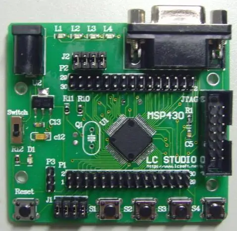 free shipping  MSP430F149 learning board   with serial interface