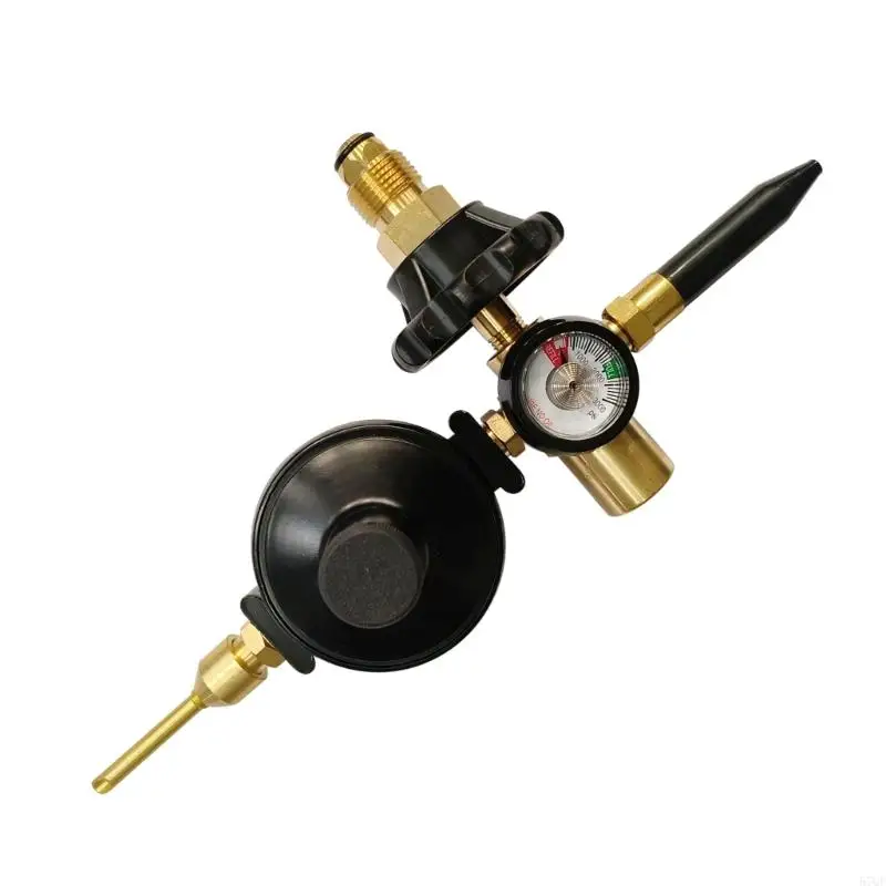 57QF 0-3000PSI Air Flows Inflator Regulator Helium Balloon Filler for CGA580 Tank Valves Helium Balloon Inflator Regulator