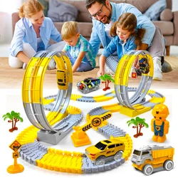 Engineering Rail Car Toy Magical Railway Track Children Electric Track Kids Educational Train For Boy Birthday Gift