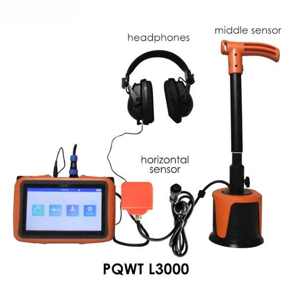 Pipe Leak Tester PQWT-L3000 5 Meter Deep Leak Detector Quick Locate Optional Language Leak Detector with Professional Guide