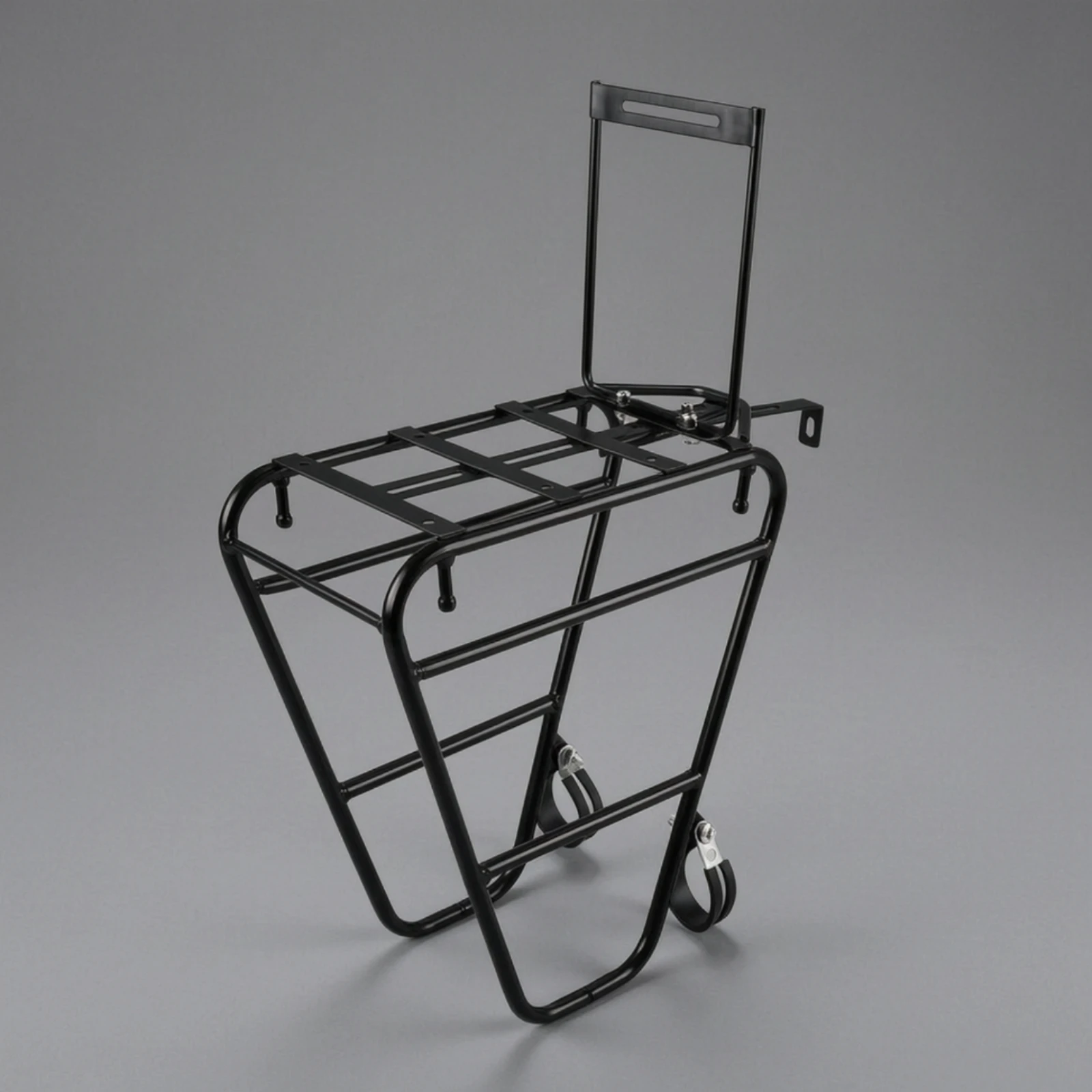 Bike Front Cargo Rack Black Steel Front Bike Rack Multifunctional High Capacity for Commuting, Errands