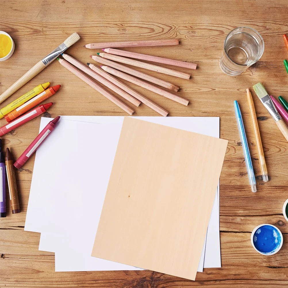 1 قطعة A4 الخشب فارغة للحرف اليدوية لم تنته صفائح خشب البلسا لتقوم بها بنفسك لوحة الحفر للمشروعات المدرسية الزيزفون الحرفية ورقة #3