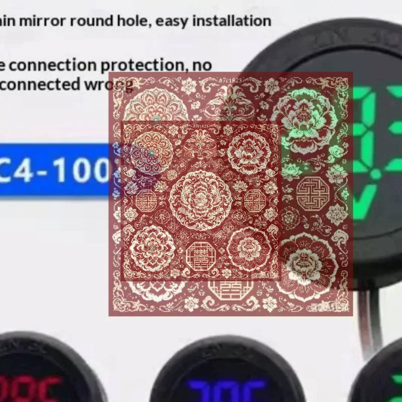 1PC DC 4-100V Round Voltage Meter LED Digital Display Car Voltmeter 12V 24V Waterproof Volt Detector Tester For Vehicle