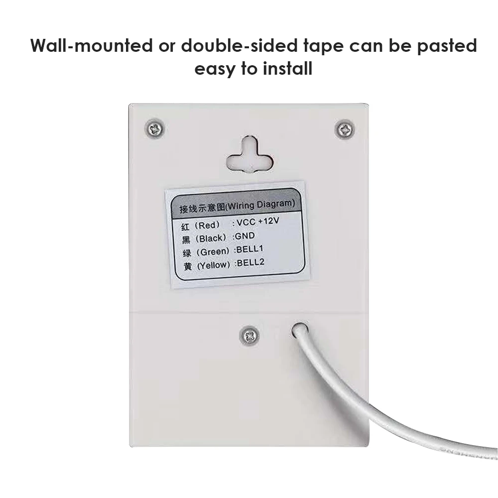 12V DC Wired Doorbell for Home & Office - Integrated with Door Access Control System and Chime Function