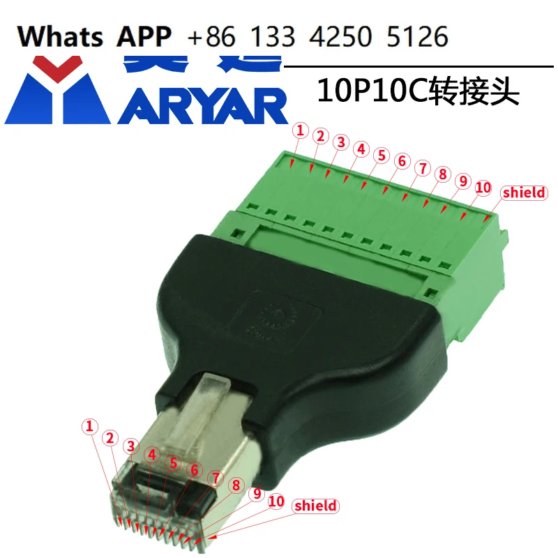 RJ45 RJ48 RJ50 10P10C Разъем адаптера NI9949 RJ50 для винта