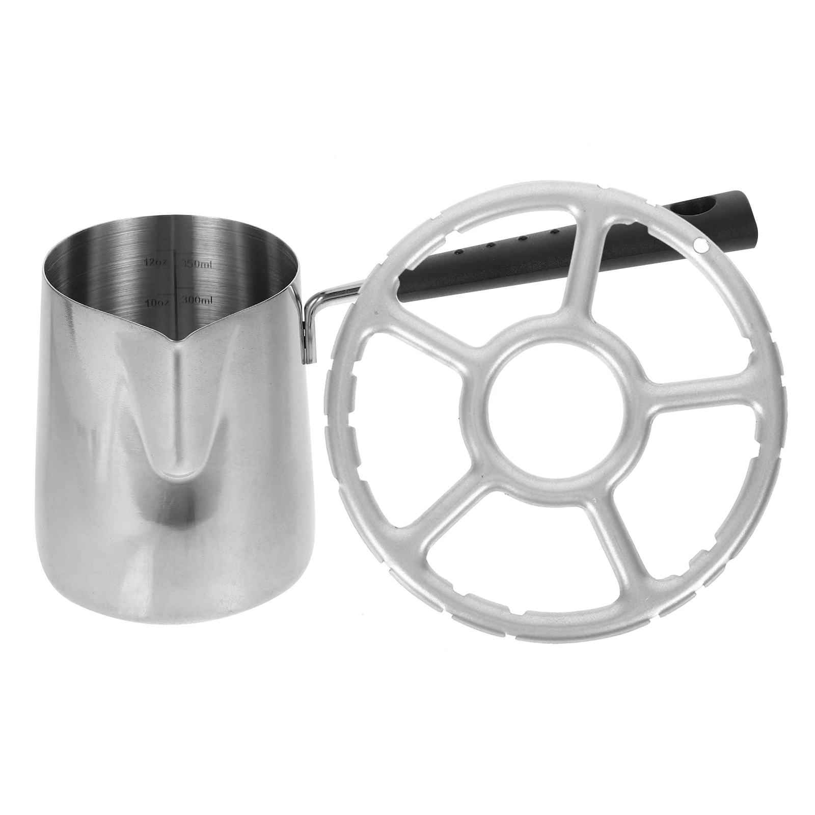 

Hot Oil Small Pot 350ml Stainless Steel Pouring Pot with Spout for Melting Oil Milk Sauce Easy Clean Cookware