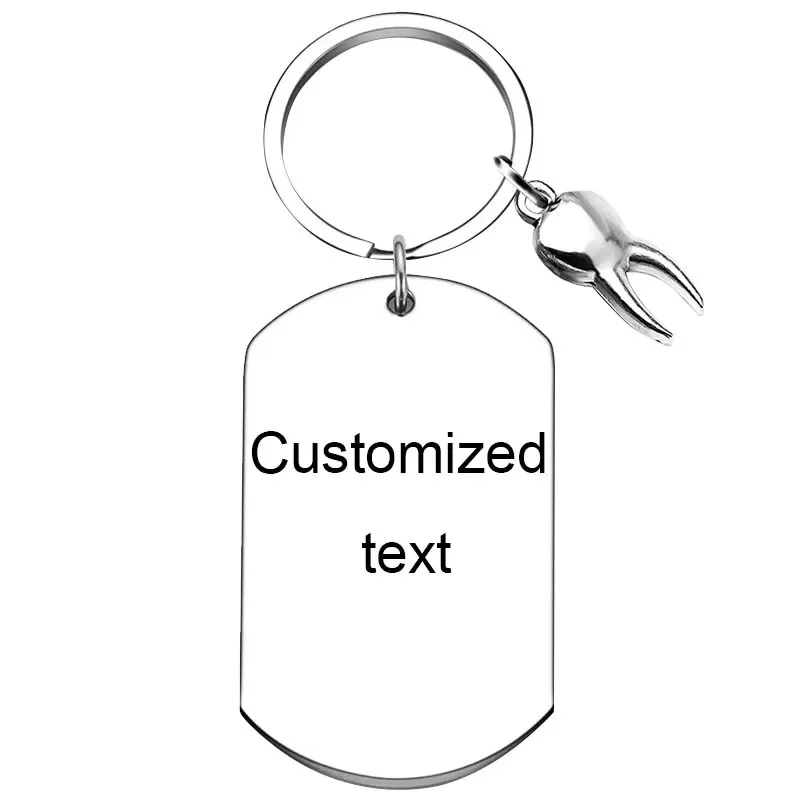 Personalized Custom Keychain Dentist Gifts Key Chain Ring Dental Assistant Jewelry Dental Hygienist Gift Dentist Graduation Gift