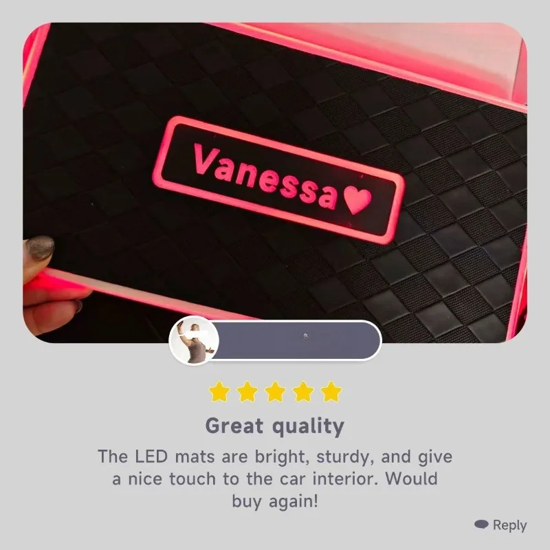 Universal Car LED Floor Mat Ambient Lamp - Bluetooth RGB Music Rhythm Light, Sound Control Footwell Interior Decorative Lighting view 2