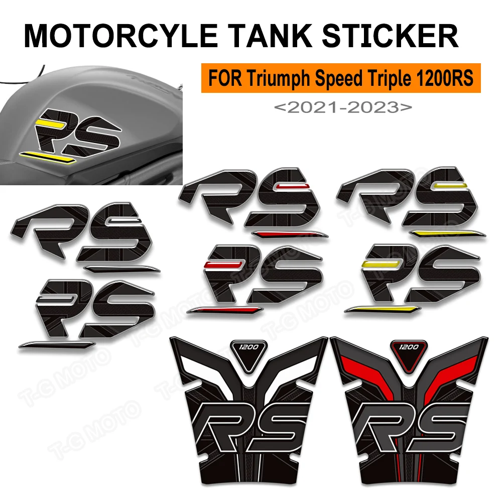 

Для Triumph Speed Triple 1200RS 1200 rs 2021 2022 2023 мотоциклетная накладка на бак, боковые ручки, защита колена для газа, мазута, наклейки, наклейка