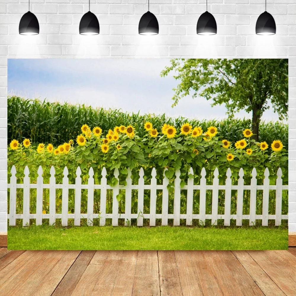 Spring Landscape Photo Backdrop Garden Flowers Green Vine Door Road Photography Background Living Room Decoration Banner