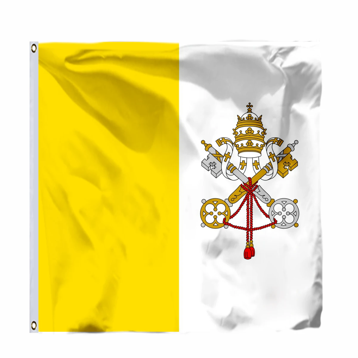 Vatican City Flag 120X120cm 4x4FT 21X21CM 90x90cm 100D Polyester Double Stitched High Quality