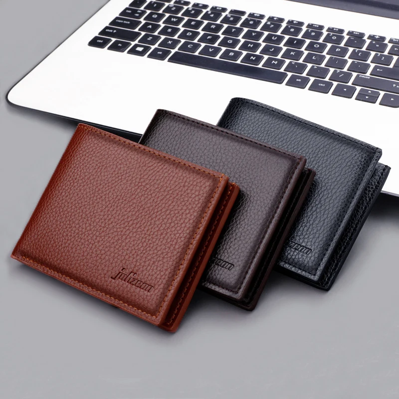 Men's Horizontal Model Wallet Solid Color Multi-functional Business Casual Card Holder Father Day's Gift