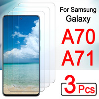 For Samsung A71 Case Cover A70 A 71 70 Phone Protective Galaxy 71a 70a Samsunga71 Armored Bumper Screenprotector Glas 1 - 3 Pcs