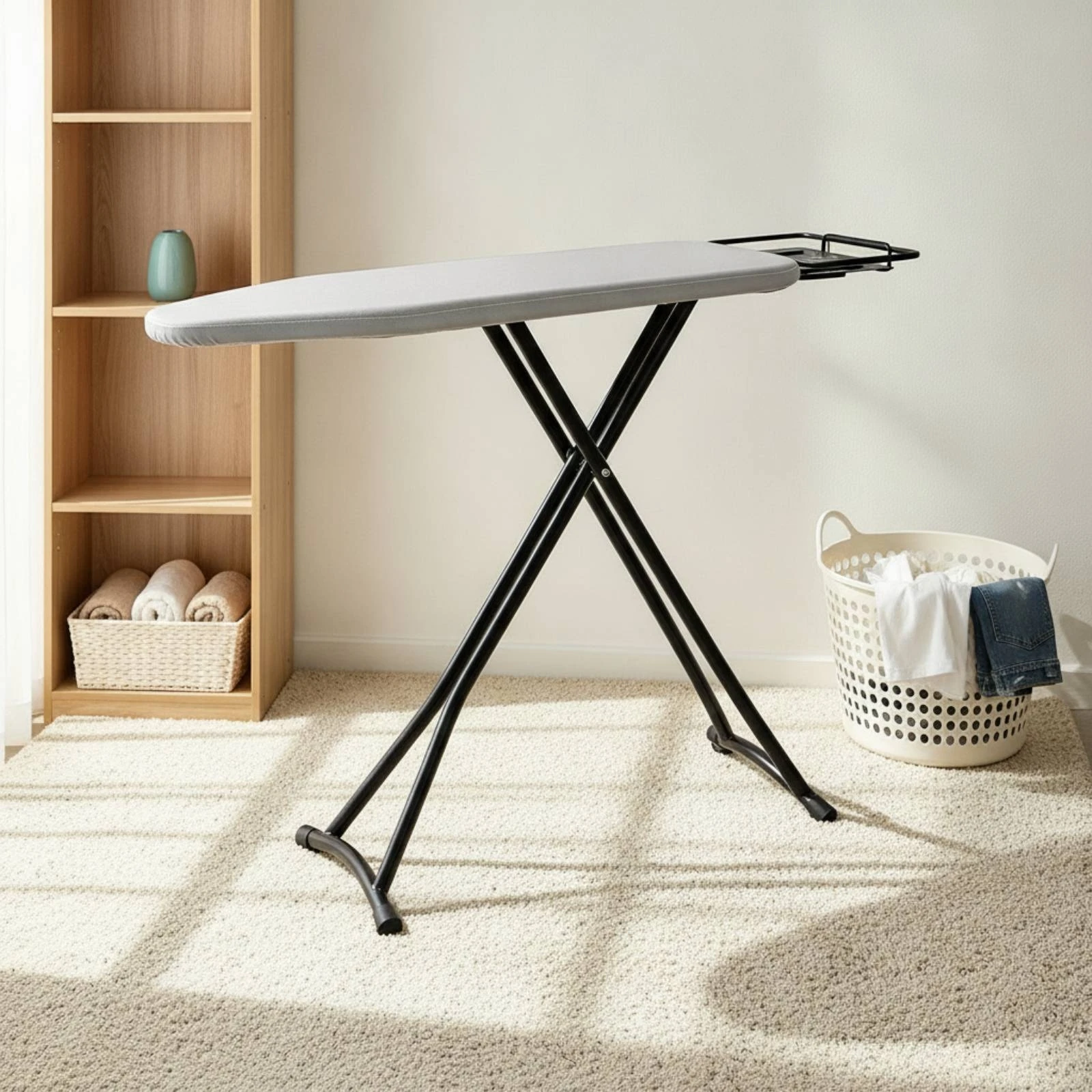 Foldable Ironing Board Washable Adjustable Ironing Board Furniture Portable Heat Resistant for Homeowners, Laundry Room