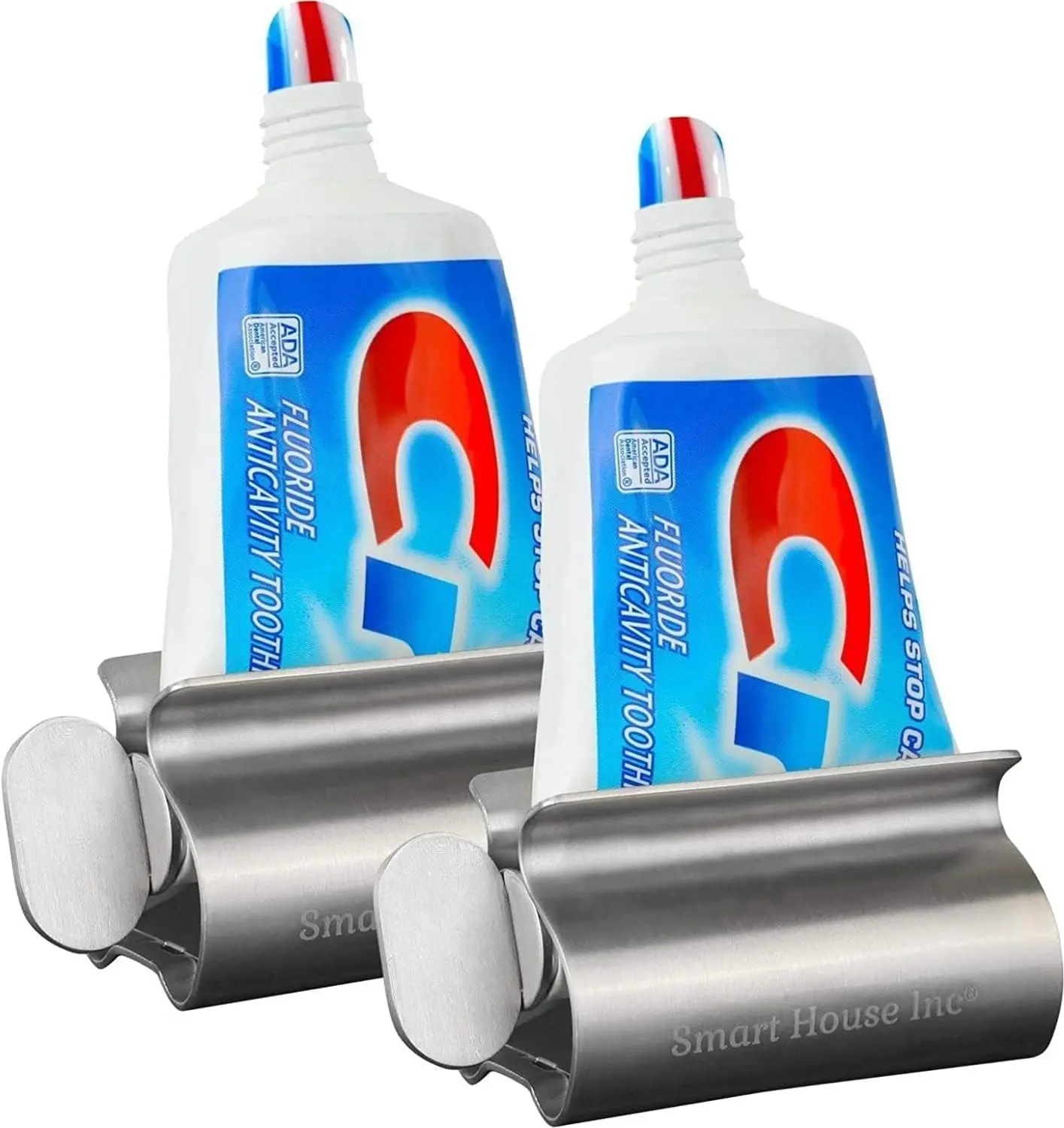 

Toothpaste Tube Squeezer Roller, 2 Pack Stainless Steel, Save Toothpaste and Creams, Reduce Waste, Simple Practical Tool for