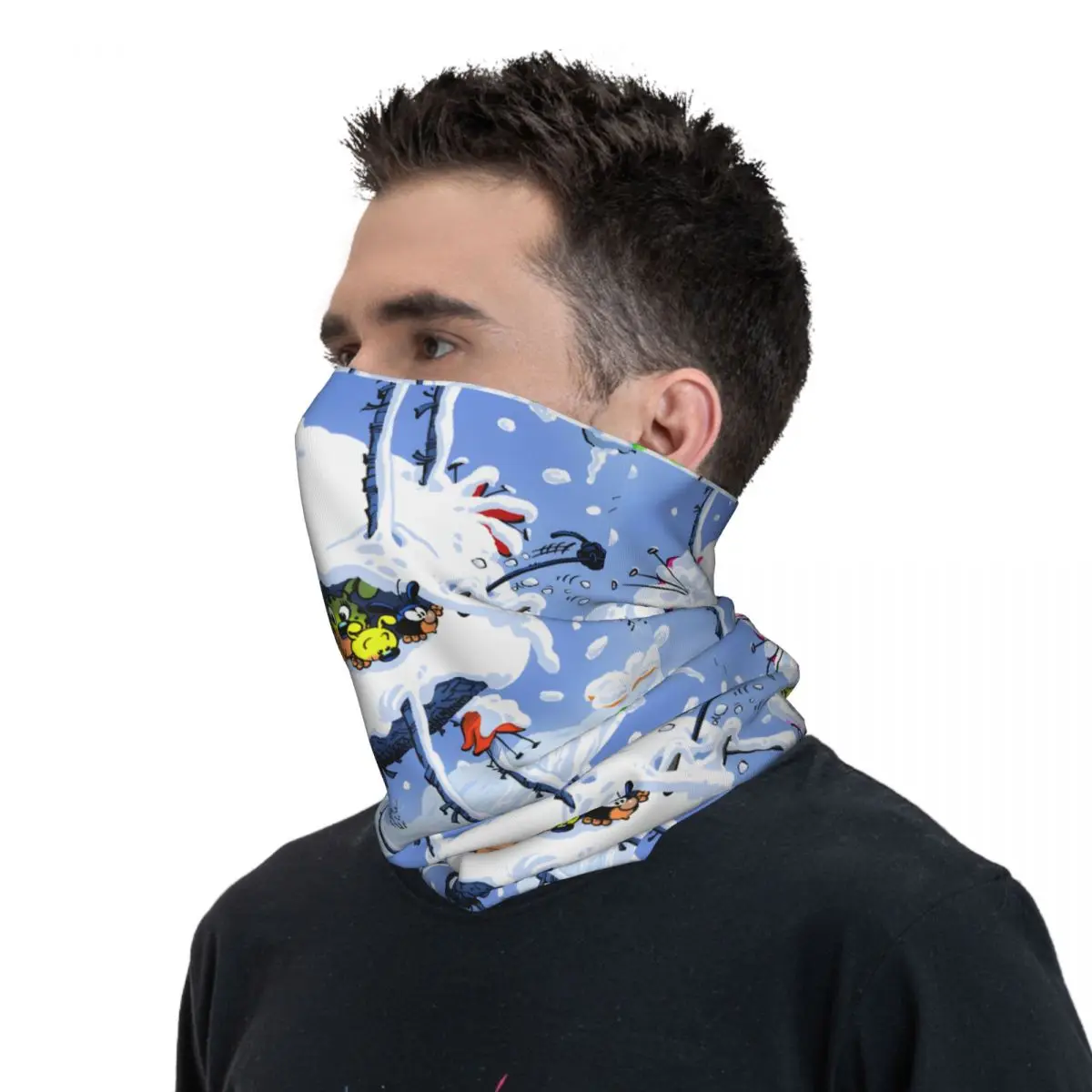 Marsupilami-Couvre-cou bandana unisexe pour adultes, cagoule ronde, écharpe respirante, cyclisme, 3