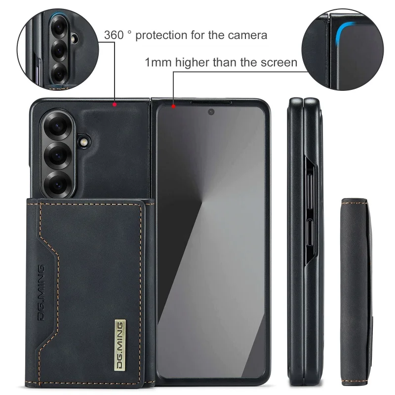 DG.MING Leather Wallet Phone Case for Samsung Galaxy Z Fold 8 Ultra 7 6 5 4 3 fold7 fold6 fold5 Cards Holder Funda Cover Hoseje