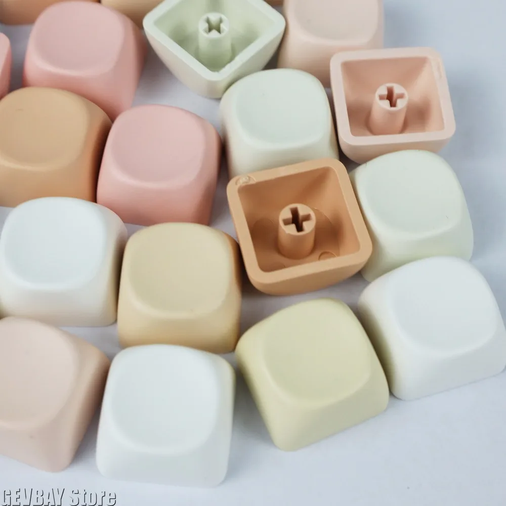 10pcs MOA Profile 1U PBT Blank Keycaps Macaron Multi Colors Key Caps DIY No Print Keycap for MX Gaming Mechanical Keyboard