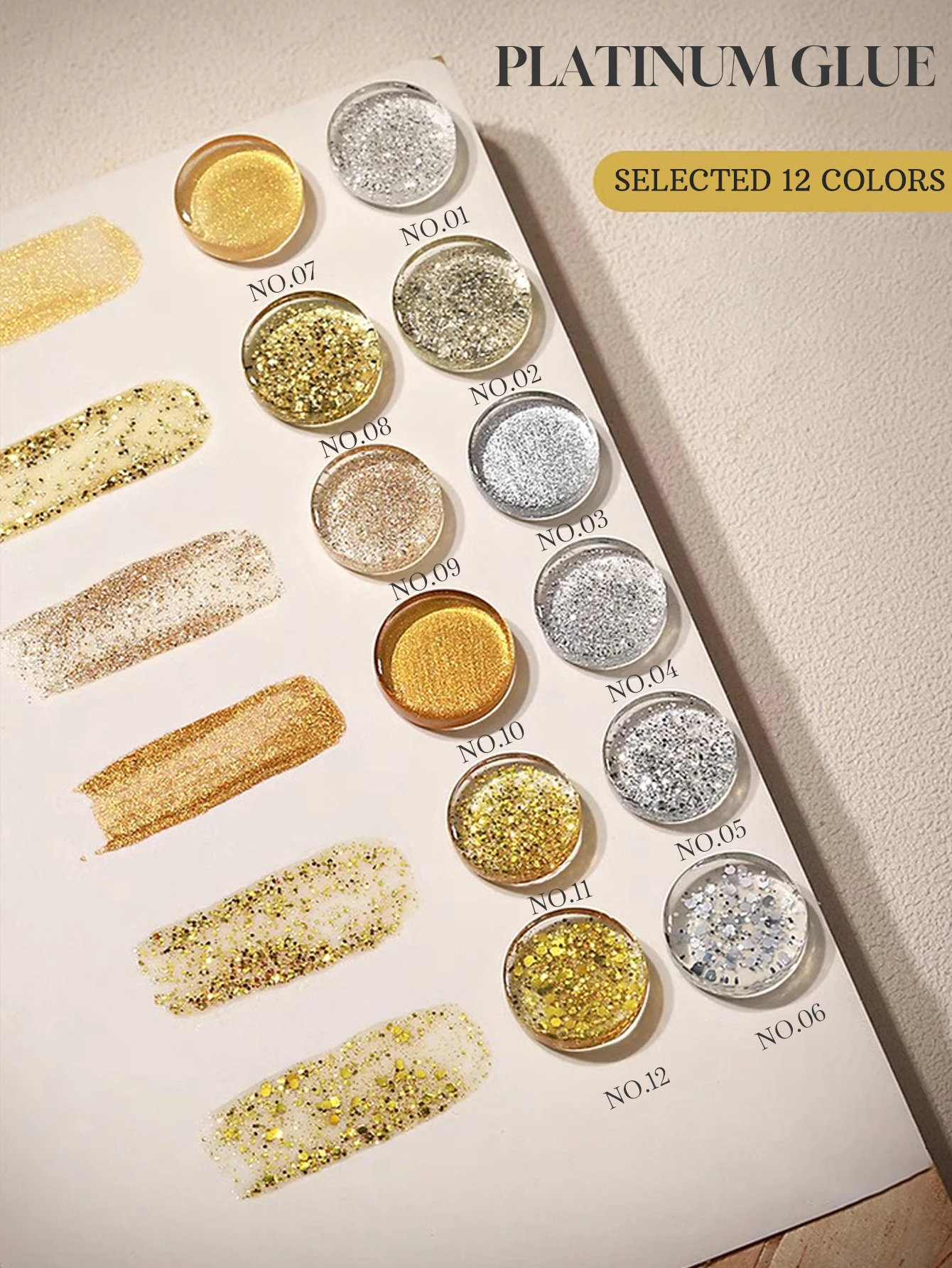 

15ml Autumn And Winter Nail Gold and Silver Glitter Gel Nail Polish UV LED Curing Holiday Women's Gift Nail Art Daily Supplies