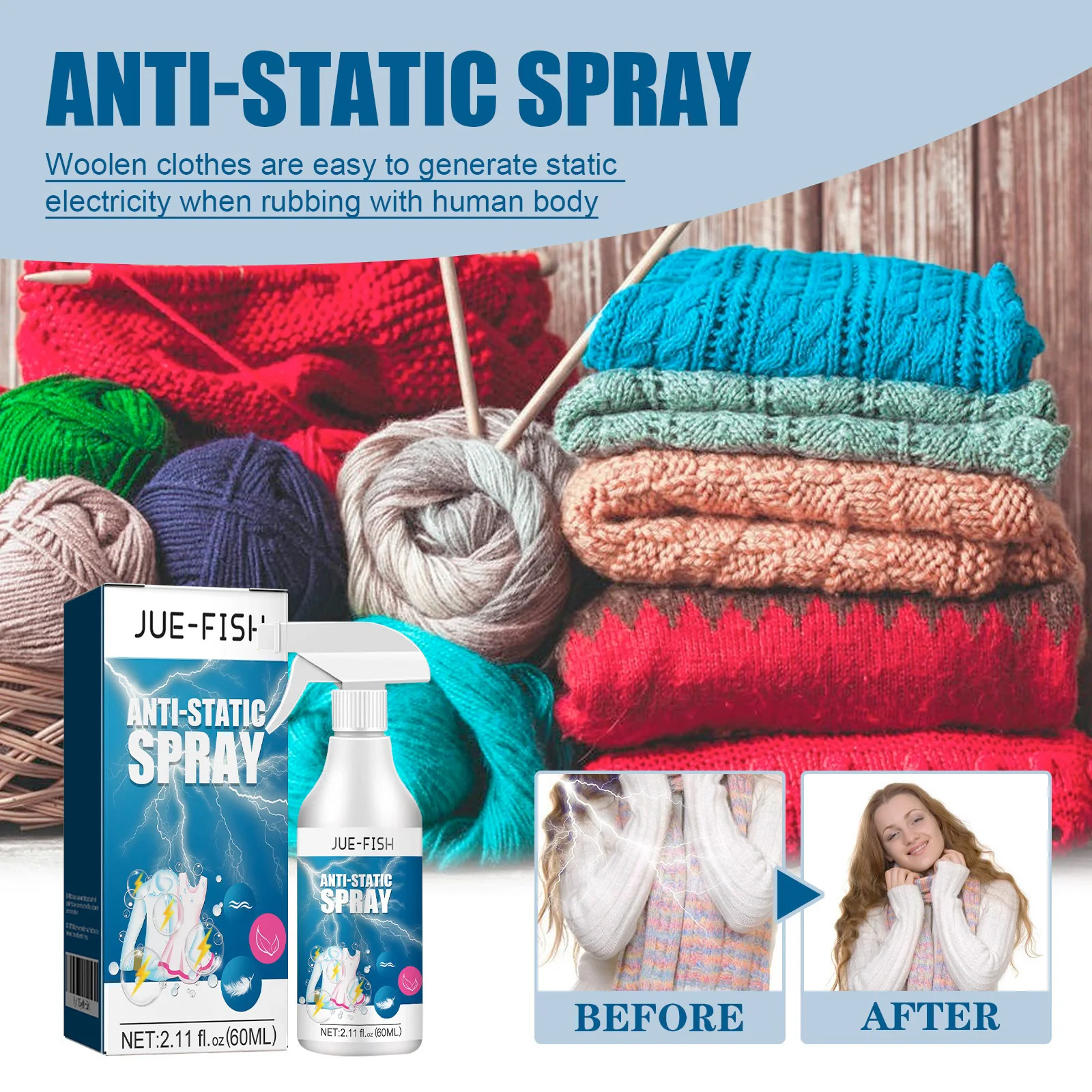 Anti Static Electricity Spray Liquid เสื้อผ้าซักรีด Remover Sprinkler Sprayer สําหรับเฟอร์นิเจอร์ซักรีดตู้เสื้อผ้ารถ
