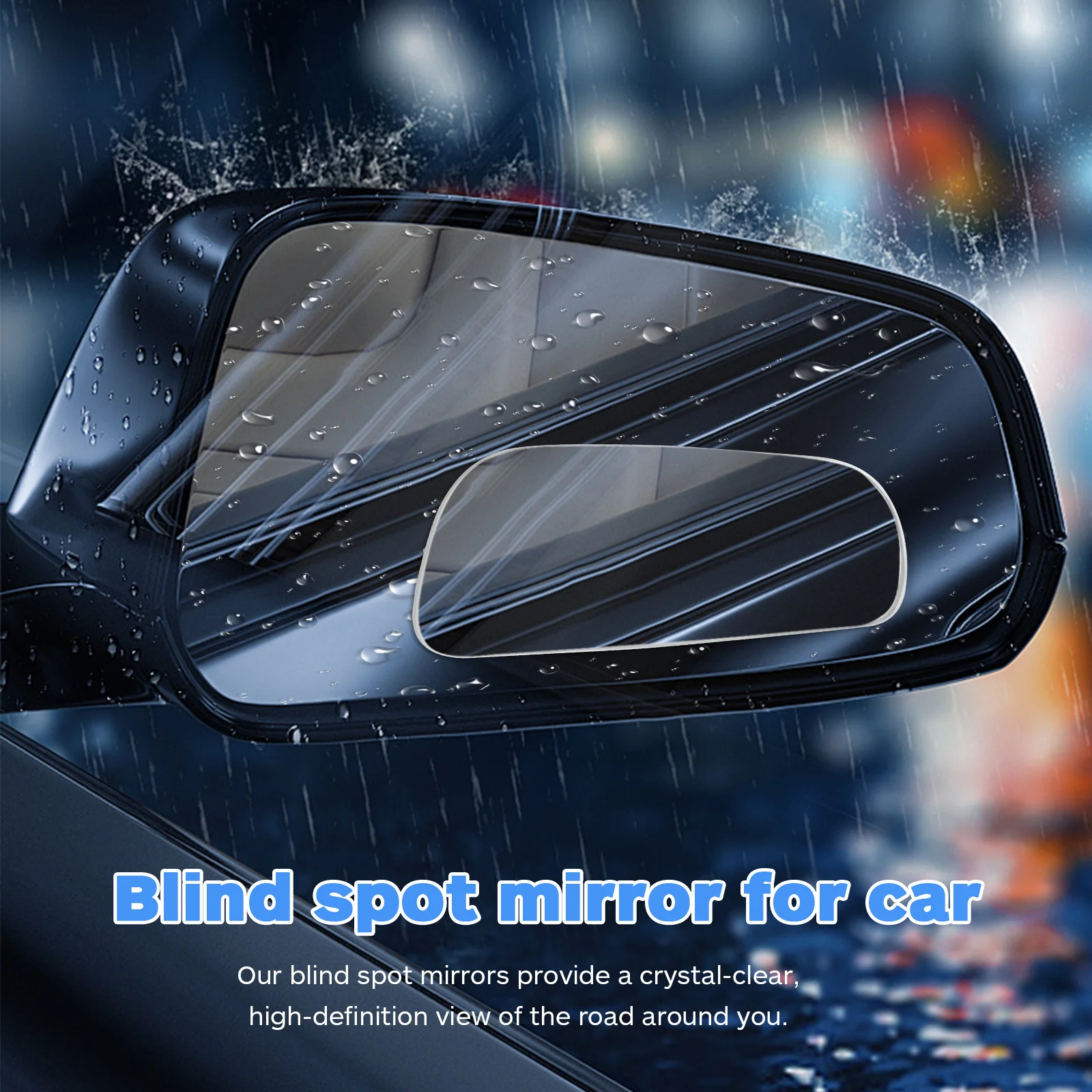 

1Pair Blind Spot Mirror Crystal Clear Adhesive Easy Install Side Mirror for Car Truck Enhanced Safety Car Accessories,