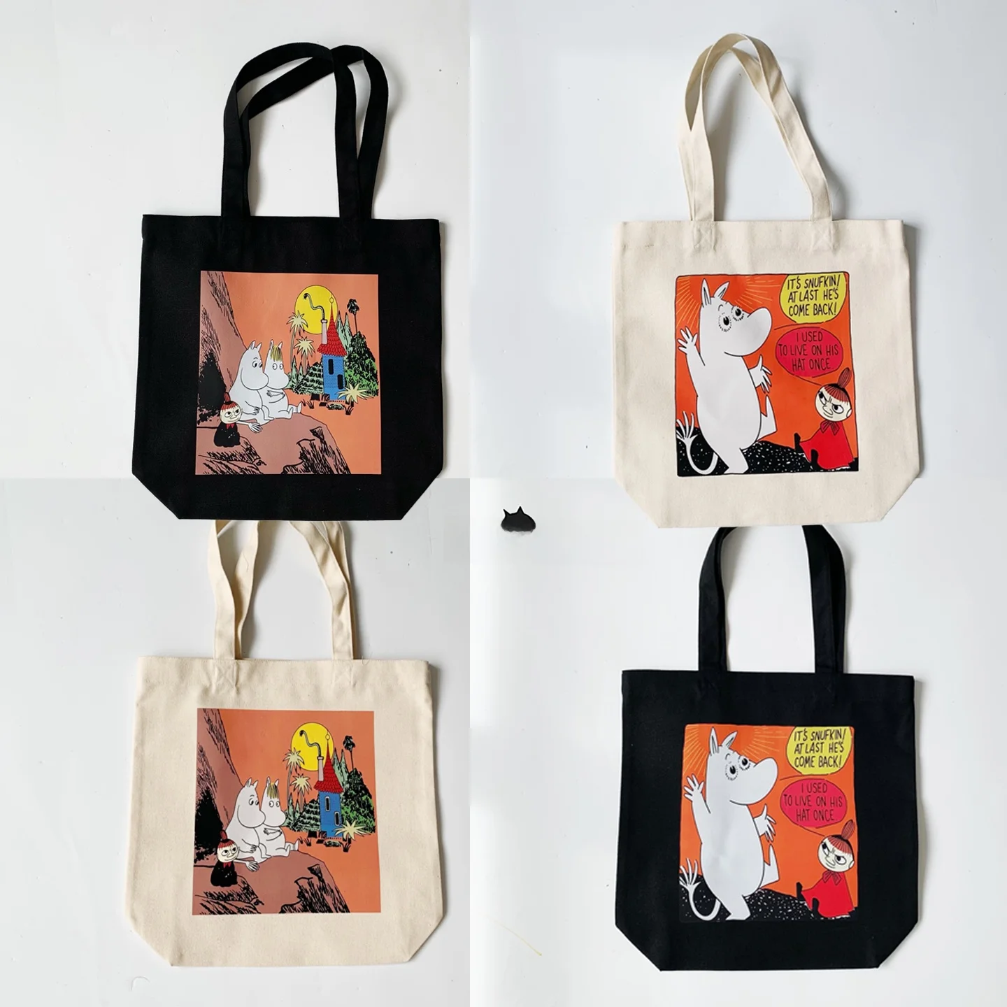 

Nya Japanese Sle Anime Cartoon Print Canvas Bag ex Casual Large Capaci Tote Bag Youth Faion Summer 2025