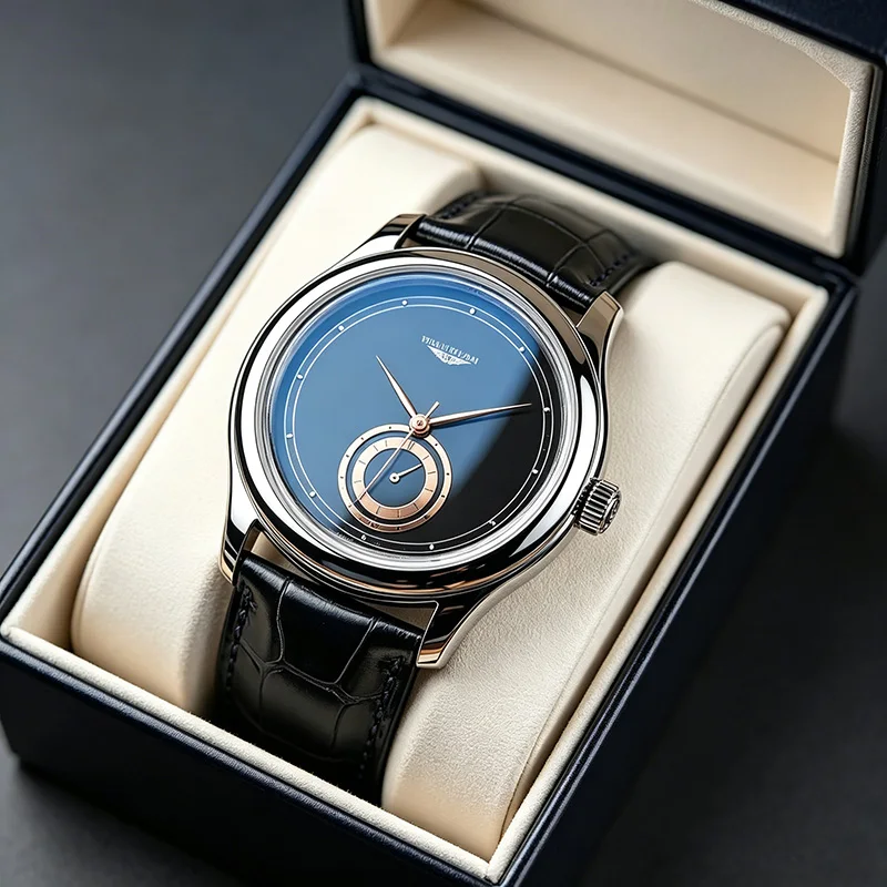 Classic Men‘s Quartz Watch with Fashion Metal Dial Leather Strap Man Watch Casual Business Male Clock Best Gift Choice Reloj