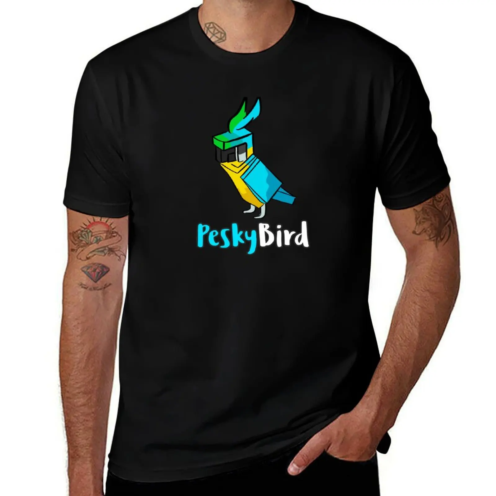 

Pesky Bird Aqua T-Shirt anime tshirt man t shirts cotton funny t shirts cotton T-Shirt