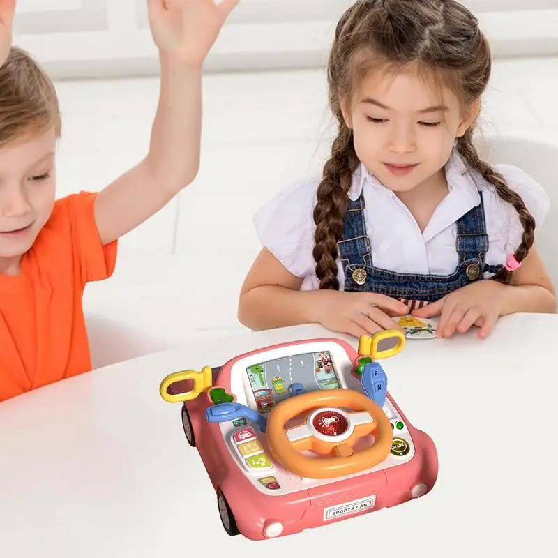 Volant coule pour enfants, jouet d'apprentissage, jeu de simulation, voiture de conduite, multifonctionnel