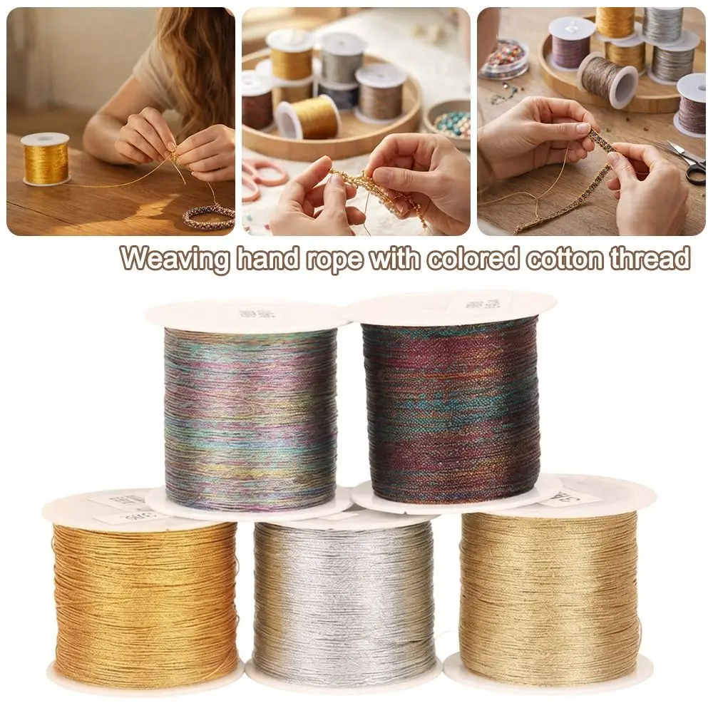 

0.2-0.8mm Macrame Cord Rope Texture Gradient Color Braided Rope Colorful DIY Craft Braided String Handmade Accessories