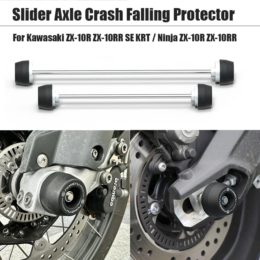 

Motorcycle Front Rear Wheel Fork Slider Axle Crash Falling Protector For Kawasaki ZX-10R ZX-10RR SE KRT / Ninja ZX-10R ZX-10RR