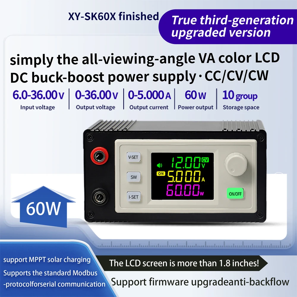 SK60X/SK120X CNC Buck Boost DC Adjustable Voltage Regulator Power Supply Constant Voltage Constant Current Solar Charging Module