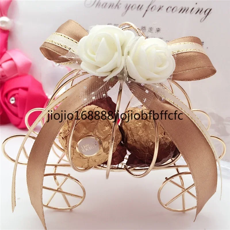 Suitable for 100 personalized European pumpkin carts, crowns, forged iron, wedding candy boxes, and weddings